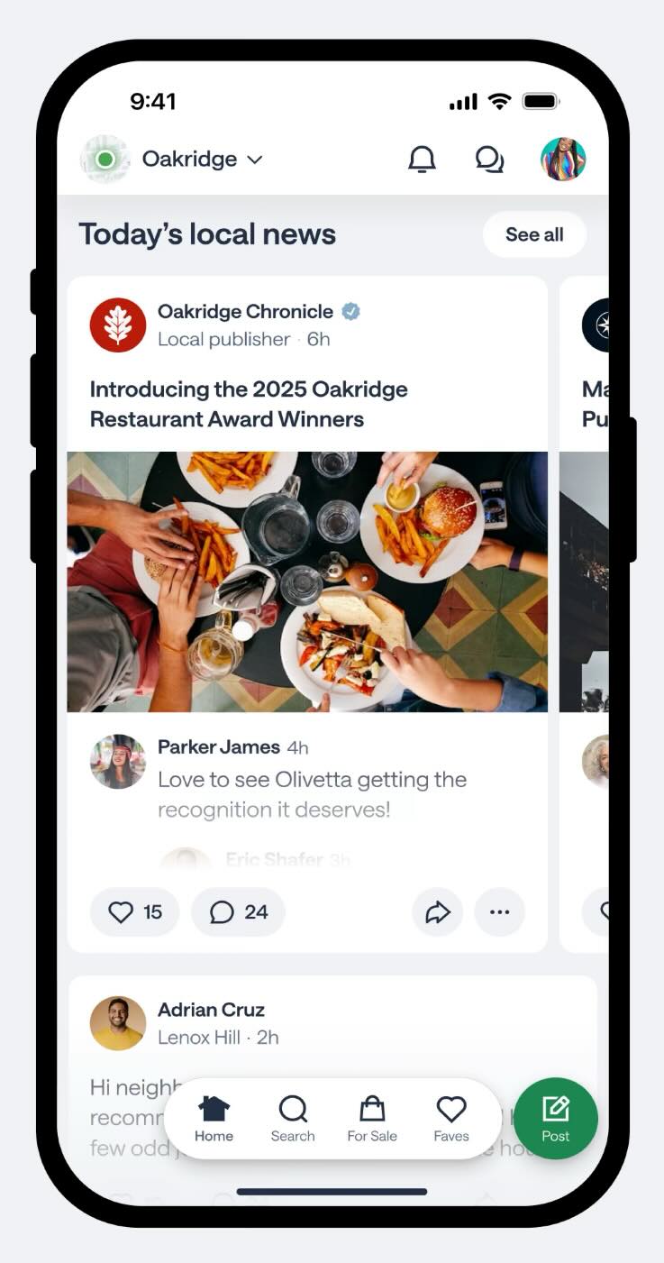 Nextdoor neighborhood app screenshot